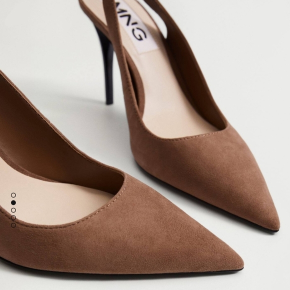 ★SOLD★ Mango Ankle Tie Slingback Heels 37 NWOB - Picture 12 of 15